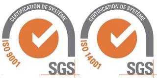 ISO 9001 and ISO 14001 certifications